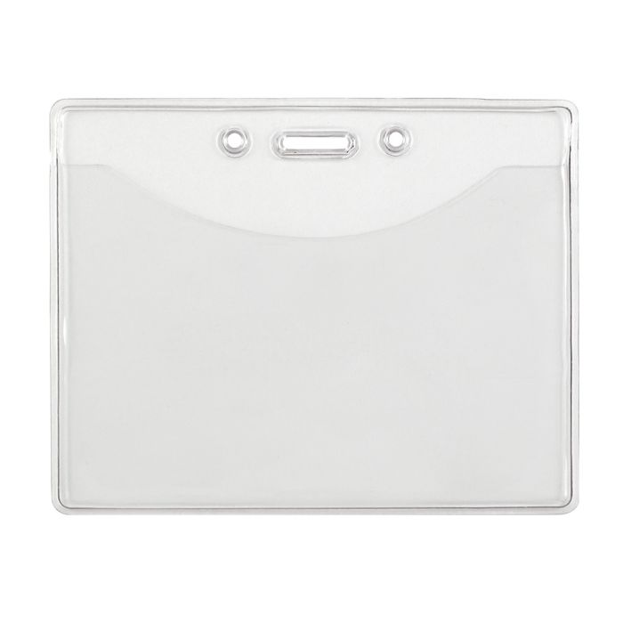 Premium Clear Credential Holder - Vertical - Slot and Chain Holes