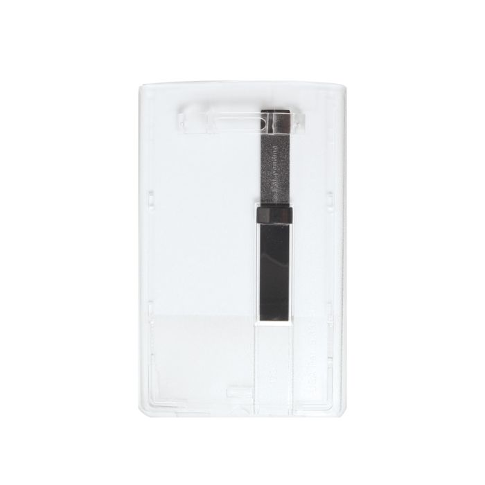 Clear Rigid Plastic Vertical Smart Card Holder w/ Slide Ejector
