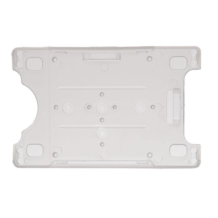 Rigid Vertical/Horizontal Card Holder w/ Slot and Chain Holes