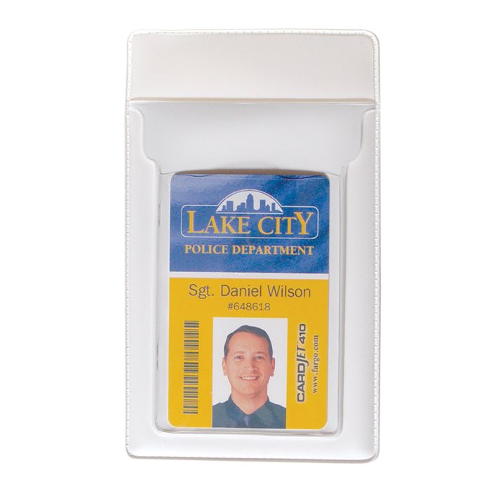 Gov't Size Pocket Protector - Vertical - Clear Vinyl 