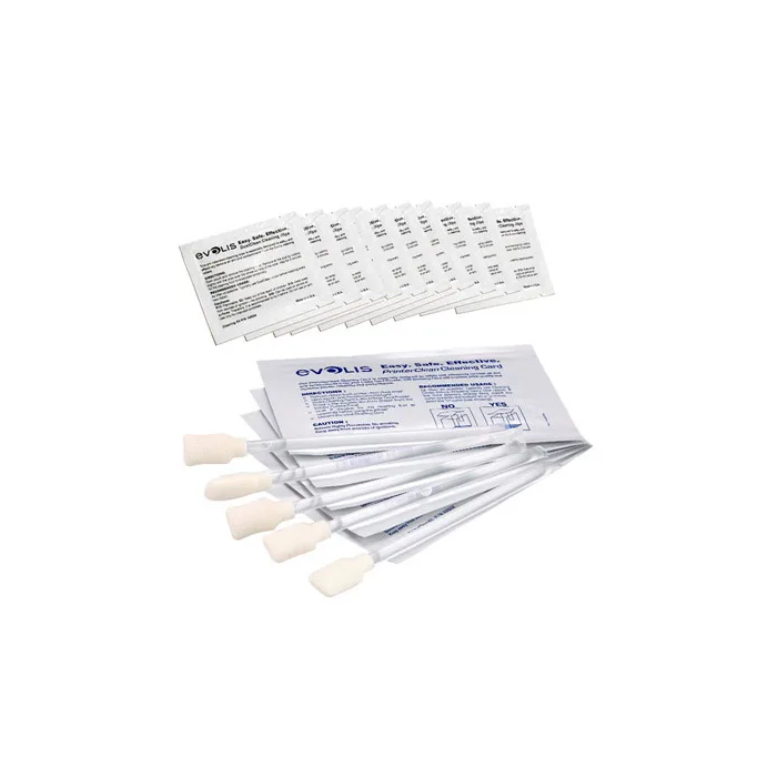 Evolis A5021 Complete Cleaning Kit - Cleaning Cards, Swabs & Wipes