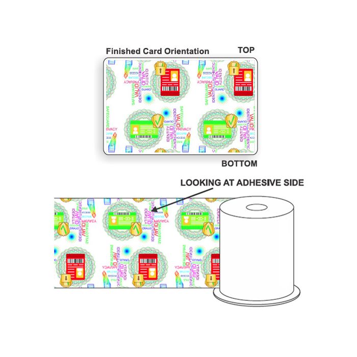 Zebra 800082-077 1.0 Mil Holographic Top Laminate - ZXP 9 & ZXP 8 - "valid/ID" design - 625 prints