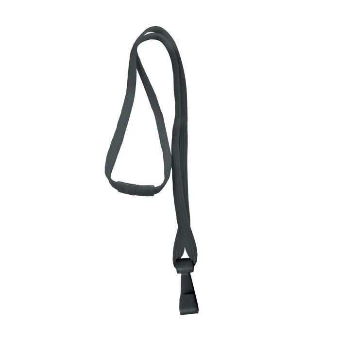 3/8 Black Breakaway Lanyard with Wide Plastic Hook 