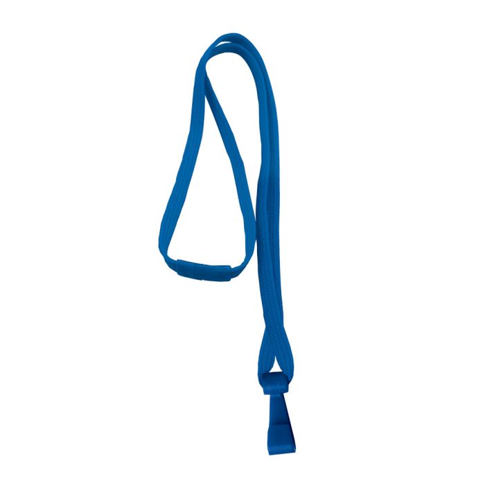 3/8 Royal Blue Breakaway Lanyard with Wide Plastic Hook 