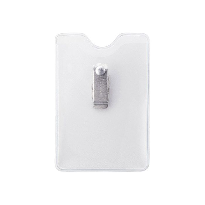 Clear Vinyl - Vertical - Clothing Friendly Badge Holder 