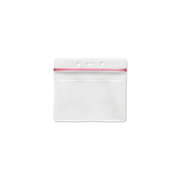 Weather Resistant - Horizontal - Clear Vinyl Badge Holder 