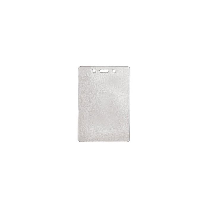 Orange Peel Texture - Vertical - Badge Holder w/ Slot & Chain Holes 