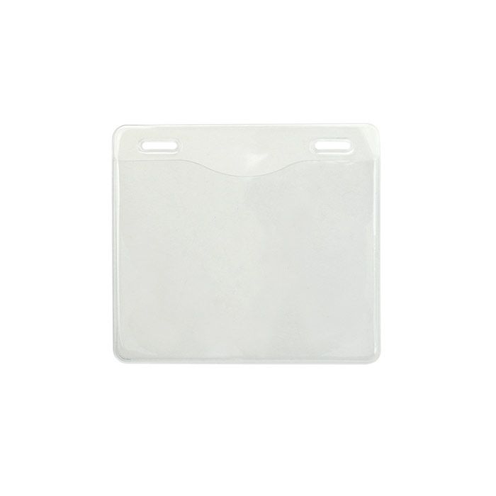 Flexible Vinyl - Horizontal - Dual Slot Clear Badge Holder 