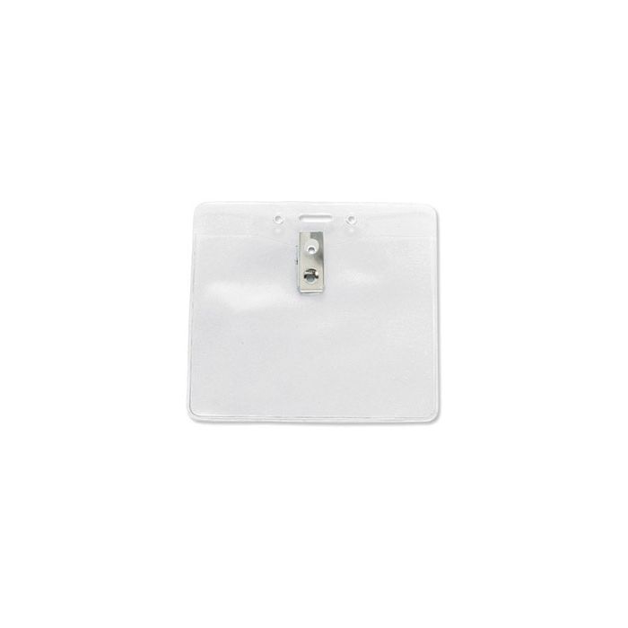Clear Vinyl - Horizontal - Badge Holder w/ Clip 