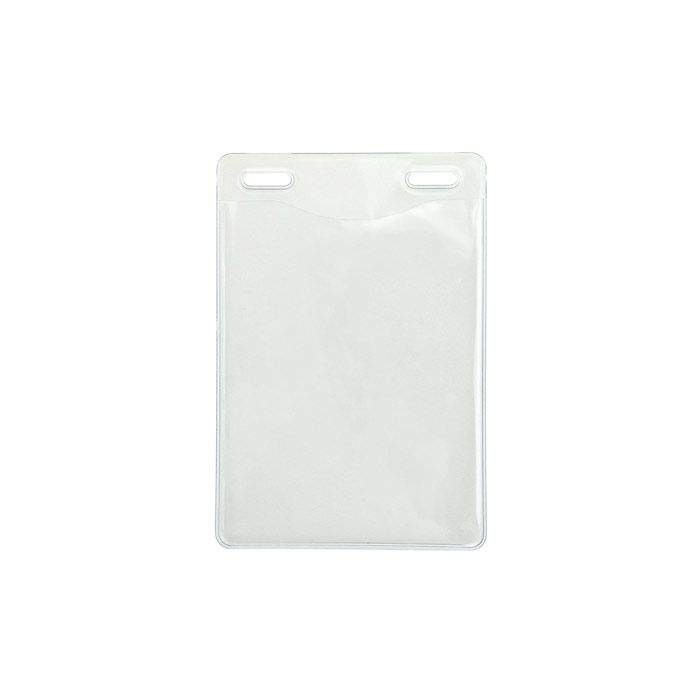 Flexible Vinyl - Vertical - Dual Slot Clear Badge Holder 