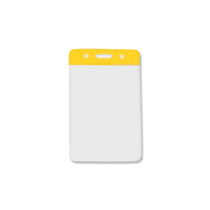 Yellow Bar - Vertical - Clear Vinyl Badge Holder 