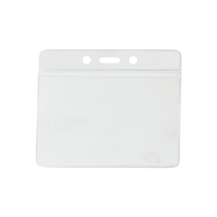 Clear Vinyl Badge Holders, Clear Bar (Horizontal) 