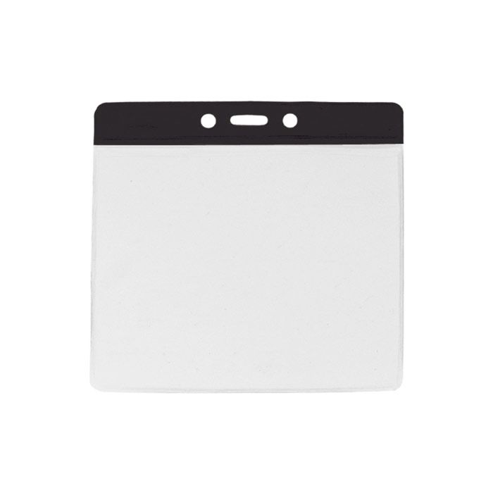 Black Bar - Horizontal - Event Size - Clear Vinyl Badge Holder 