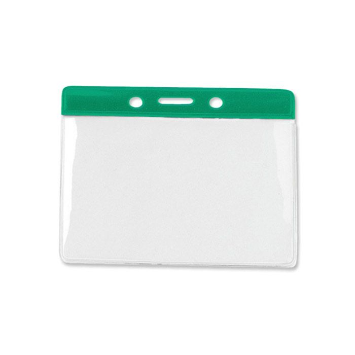 Green Bar - Horizontal - Event Size - Clear Vinyl Badge Holder 