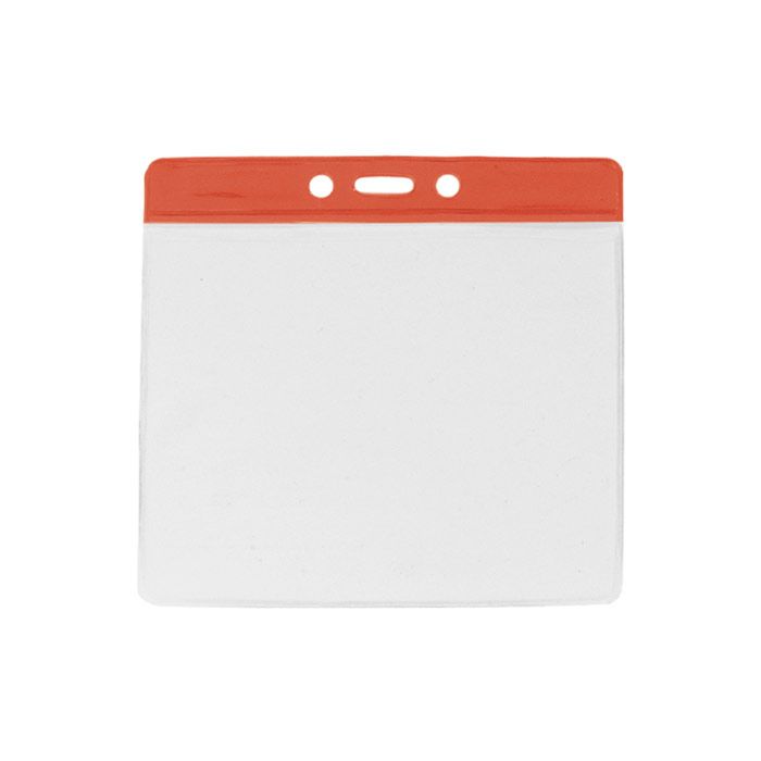 Red Bar - Horizontal - Event Size - Clear Vinyl Badge Holder 