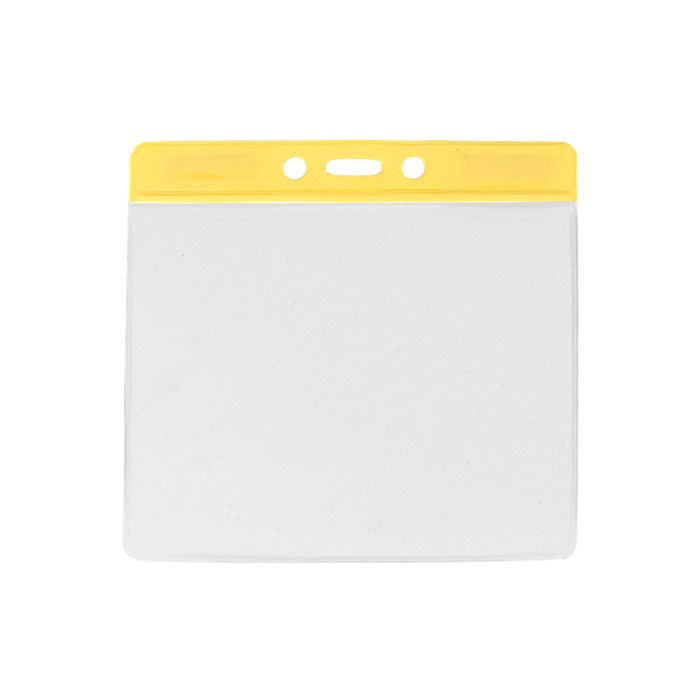 Yellow Bar - Horizontal - Event Size - Clear Vinyl Badge Holder 
