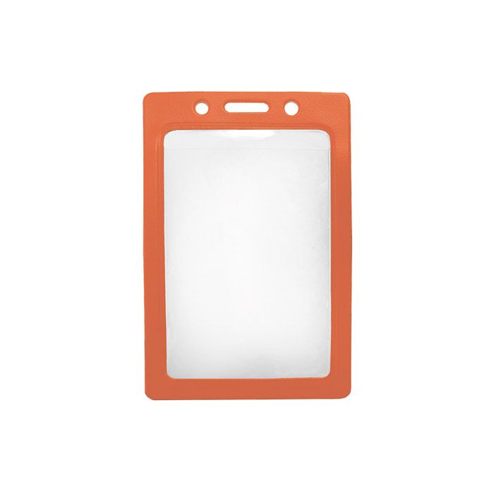 Orange Color Frame - Vertical - Vinyl Badge Holder