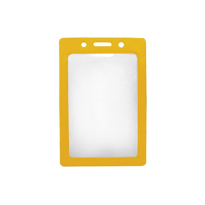 Yellow Color Frame - Vertical - Vinyl Badge Holder