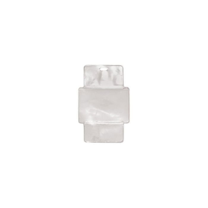 3-Compartment Fold Over - Vertical - Clear Badge Holder 