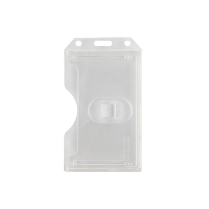 Clear Rigid Plastic Badge Holder - Vertical - 2-Sided Multi-Card Holder 