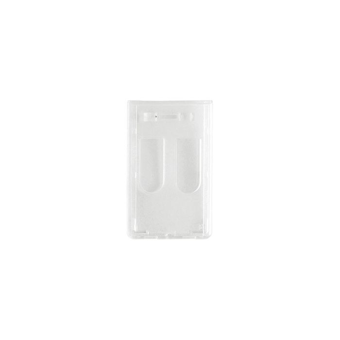 Frosted Rigid Poly Vertical 2-Access Card Badge Holder 