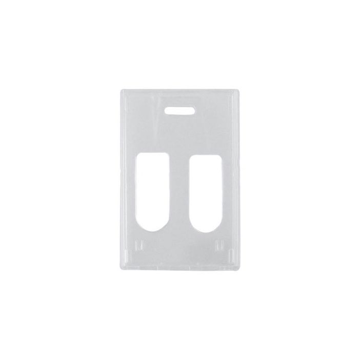 Clear RigidWear Vertical 2-Card Badge Holder 