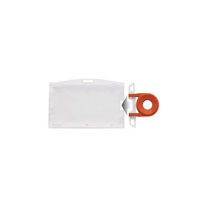 Frosted Rigid Poly Locking Horizontal Badge Holder