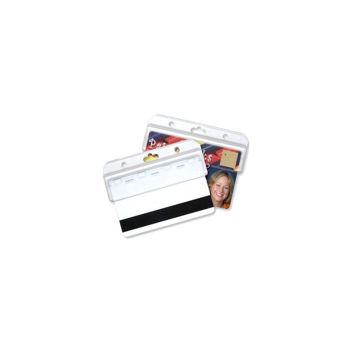 Rigid Plastic Easy Access Horizontal Badge Holder 