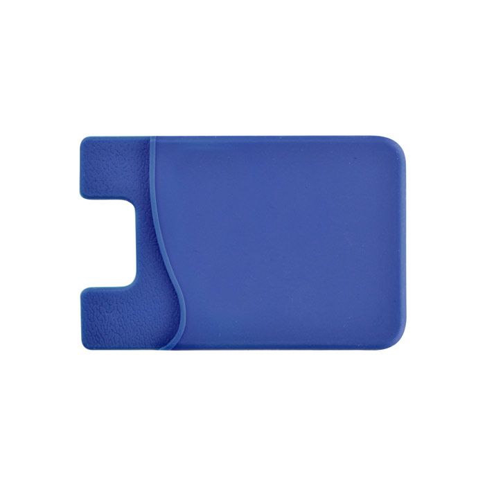 Blue - Adhesive ID Card Holder for Cell Phones 