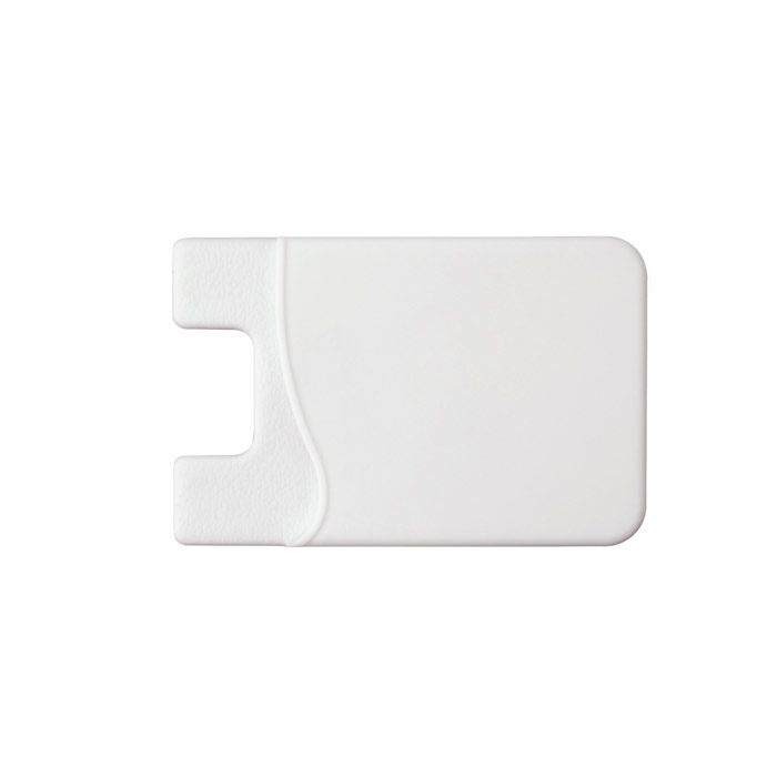 White - Adhesive ID Card Holder for Cell Phones 