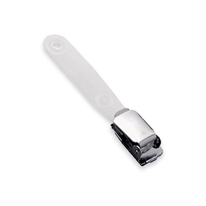 2.375'' Clear Molded Nylon Suspender Badge Clip 