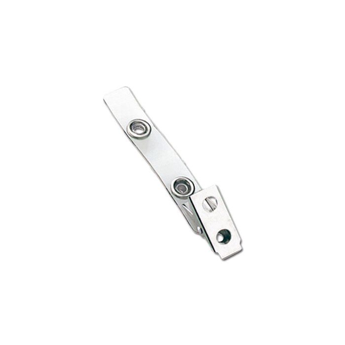 2.75'' Clear Vinyl 2-Hole Badge Clips  