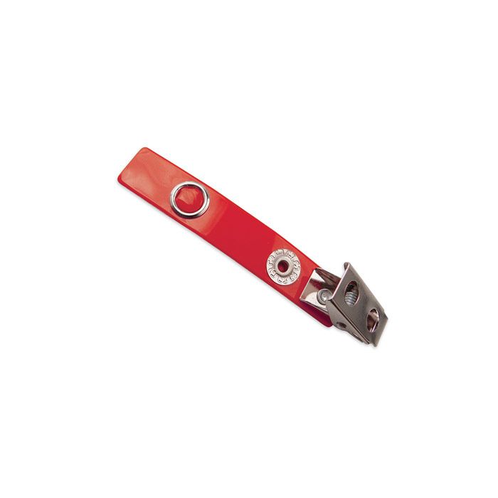 2.75" Red Vinyl 2-Hole Strap Clip 