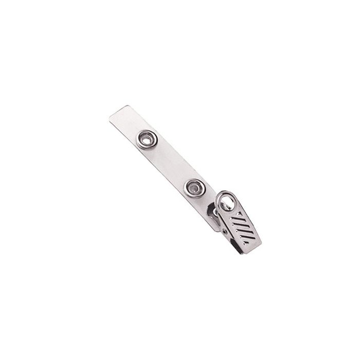 2.75'' Clear Vinyl Ribbed 1-Hole Badge Clip 