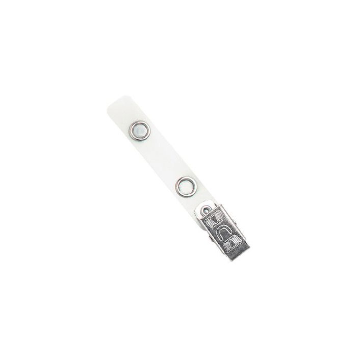 2.75'' White Mylar ''U'' Badge Clip 