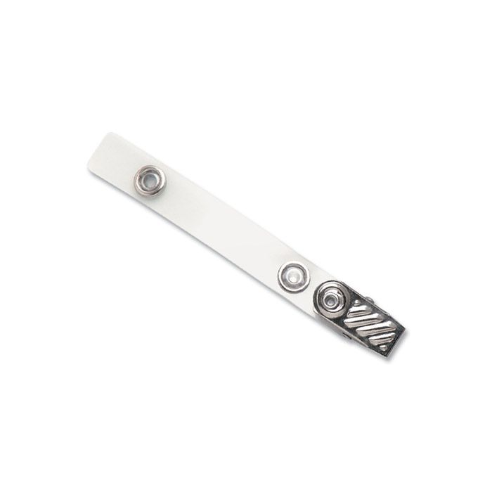 3.5'' Mylar 1-Hole Ribbed-Face Badge Clip 