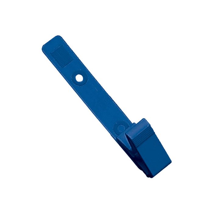 3.125" Blue Knurled Grip Delrin Plastic Strap Clip 