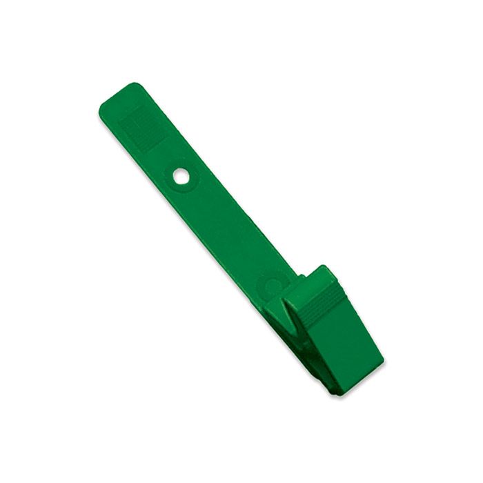 3.125" Green Knurled Grip Delrin Plastic Strap Clip 