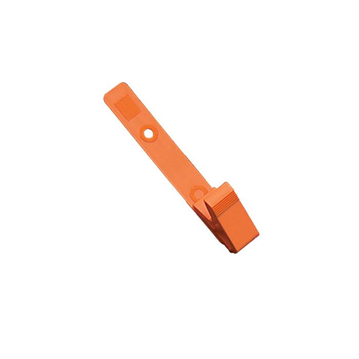 Orange Plastic Badge Clips w/ Knurled Thumb Grip - 3.125'' 