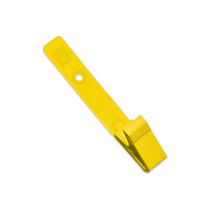 3.125" Yellow Knurled Grip Delrin Plastic Strap Clip 