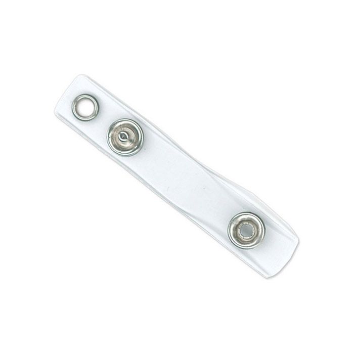 2.75'' Durable Clear Vinyl Strap Clip w/ Brass Piece 