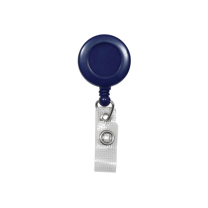 Round Badge Reels - Blue - Belt Clip - Durable Strap 