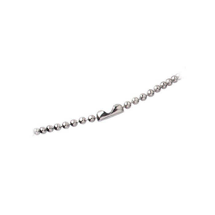 Nickel-Plated Steel Beaded Neck Chain with Connector