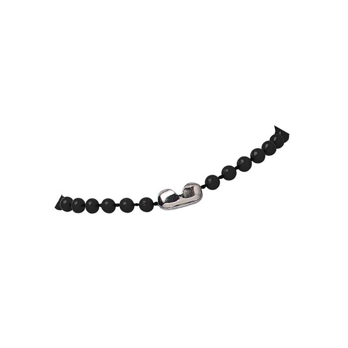 38'' Black Plastic Beaded Neck Chain w/ Connector 