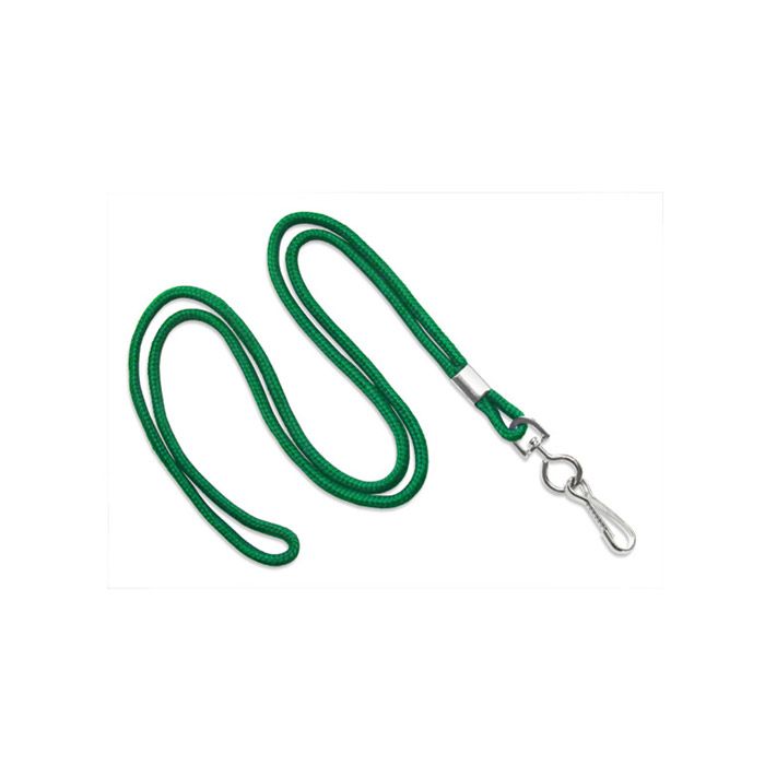 1/8'' Green Round Braid Lanyard with Swivel Hook 