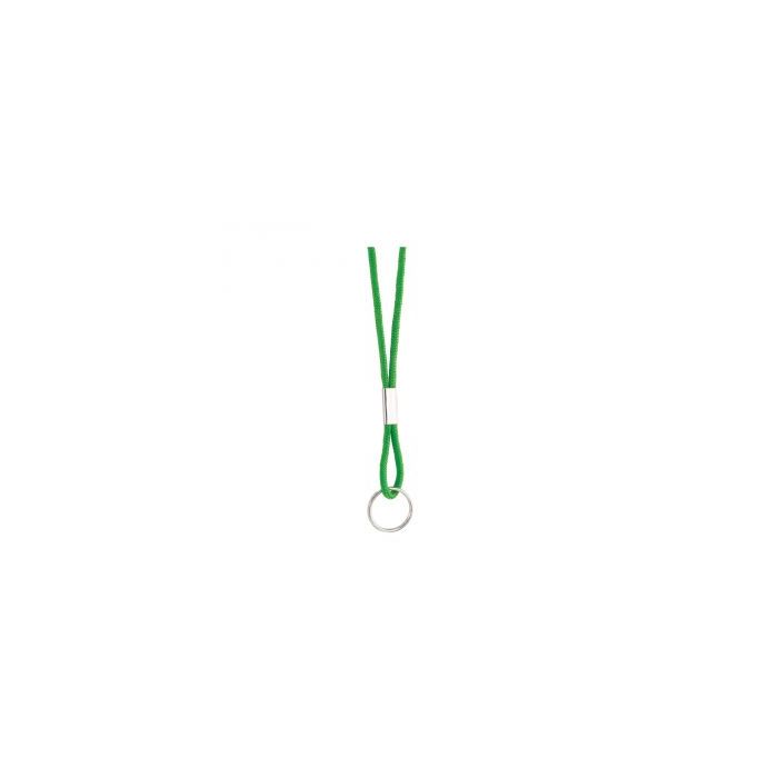 1/8'' Green Round Braid Lanyard with Split Ring 