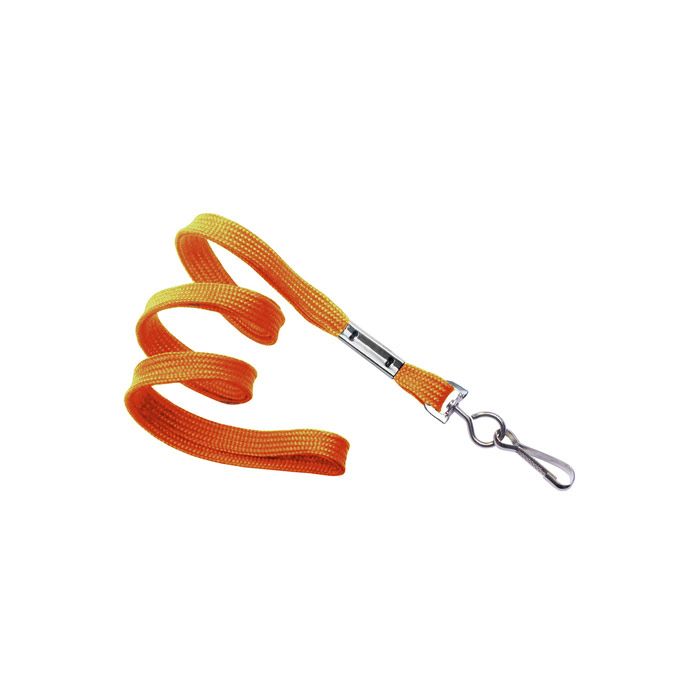 3/8'' Orange Flat Braid Lanyard with Swivel Hook 