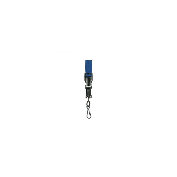 5/8'' Royal Blue OptiWeave Lanyard with Safety Breakaway & Detachable Swivel Hook 