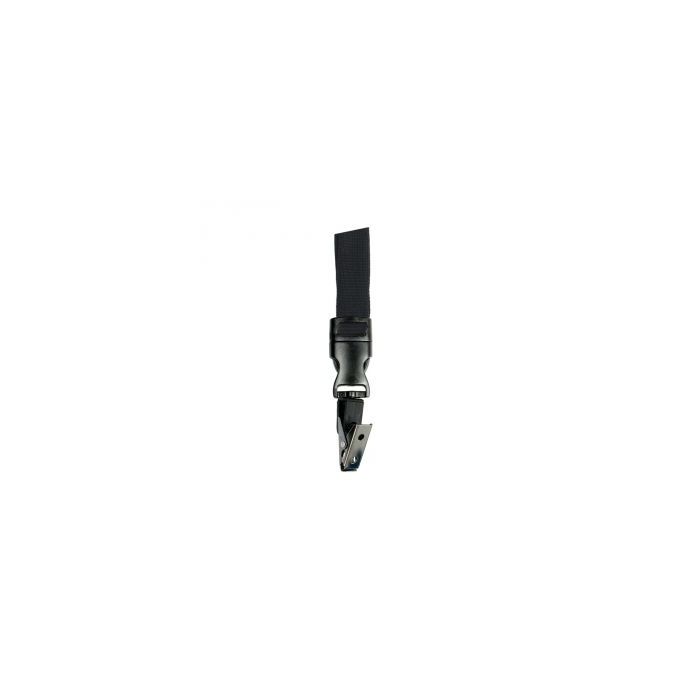 5/8'' Black OptiWeave Lanyard with Safety Breakaway & Detachable Bulldog Clip 
