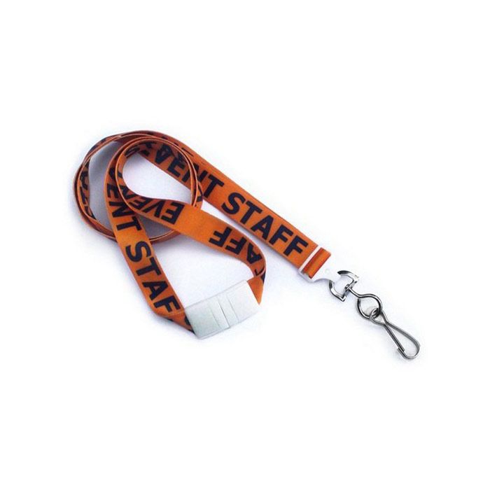 5/8'' Flat UltraWeave ''Event Staff'' Lanyard w/ Safety Breakaway & Swivel Hook 